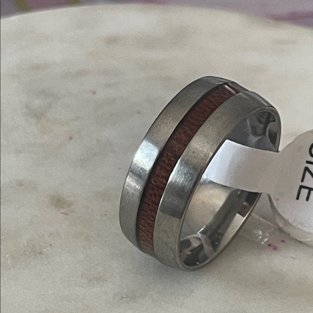 Mens Stainless Steel Wedding Band Style Ring 8 Mens Stainless Steel Wedding Band Style Ring 8